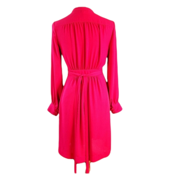 BCBGMAXAZRIA ❤️ Long Sleeve FABIANA Dress in Red Sangria XS - Picture 8 of 11